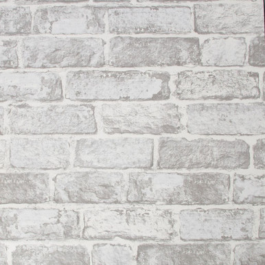 fresco white brick wallpaper