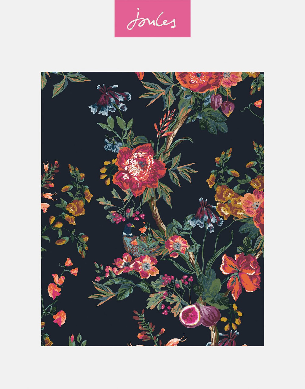 Joules Forest Chinoiserie French Navy Wallpaper