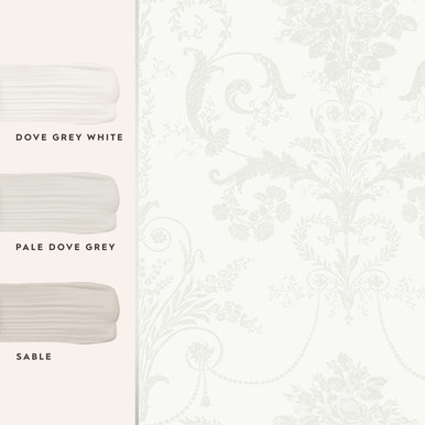 Laura Ashley Josette White Wallpaper