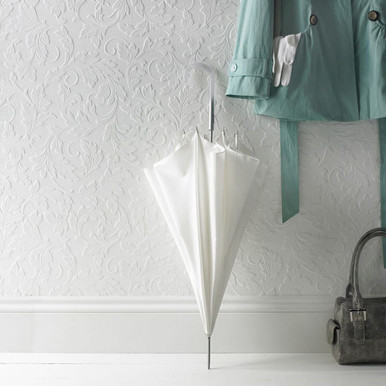 large scrolling leaf wallpaper