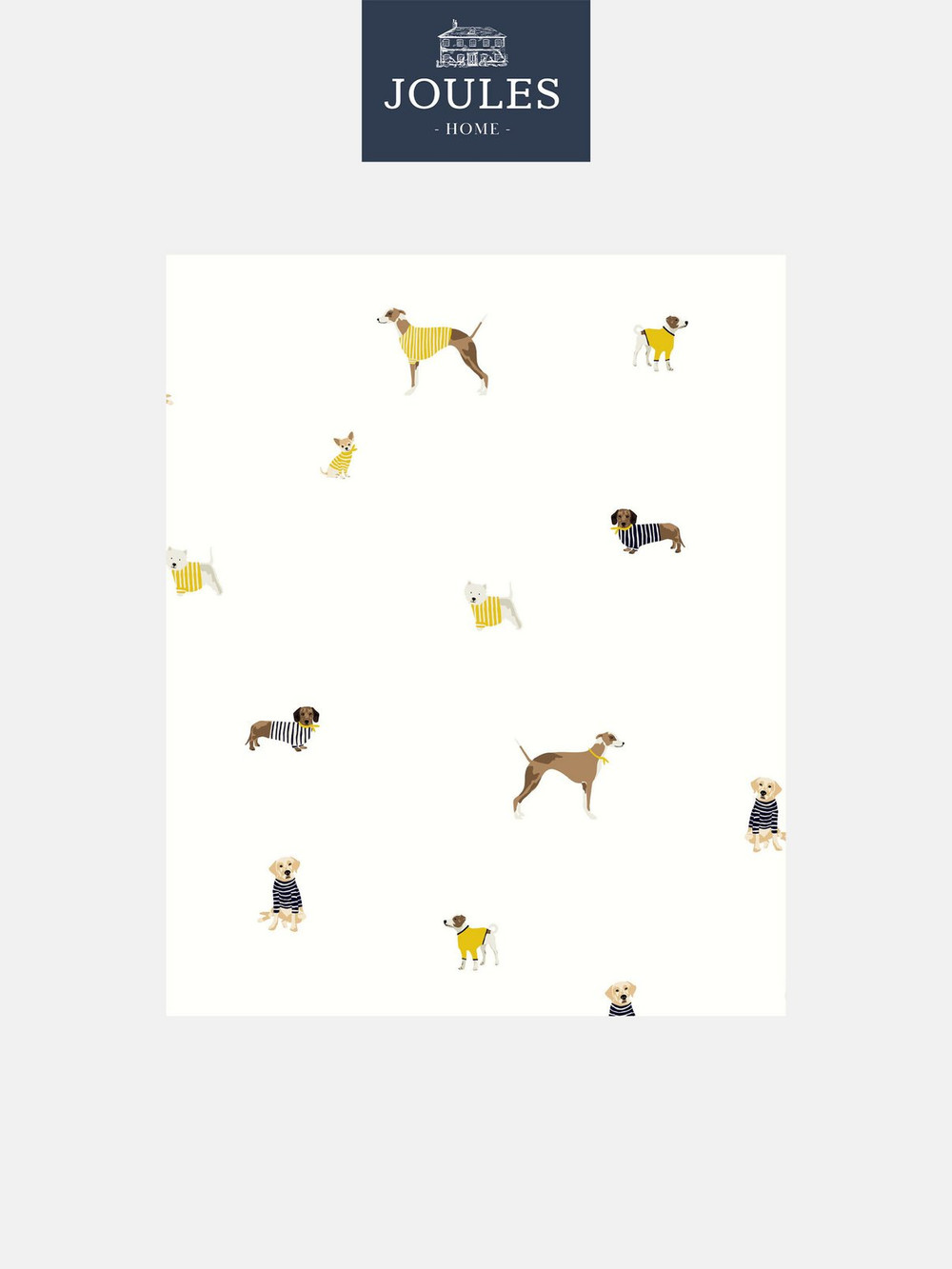 Joules Harbour Dogs Creme Wallpaper