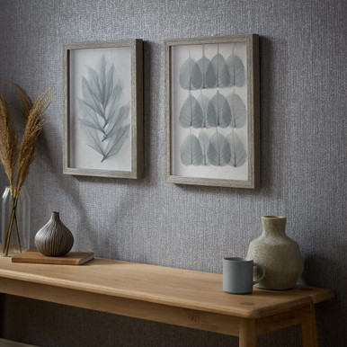delicate leaves duo framed art