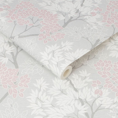 Fresco Lykke Tree Pink Floral Wallpaper