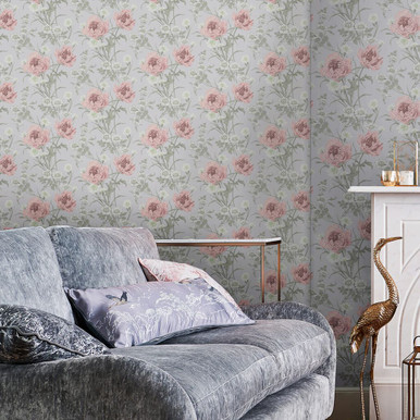 laura ashley aurelie natural wallpaper