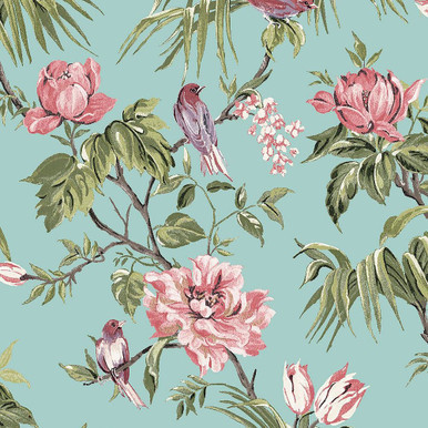 next birds & blooms duck egg wallpaper