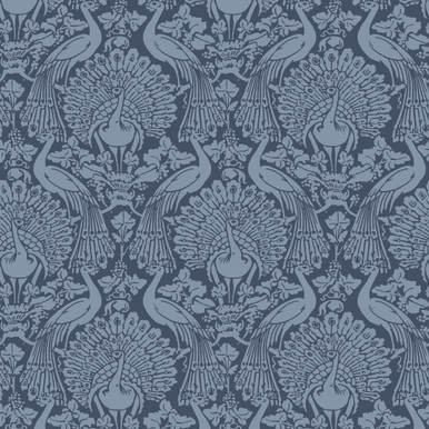 laura ashley peacock damask dusky seaspray wallpaper