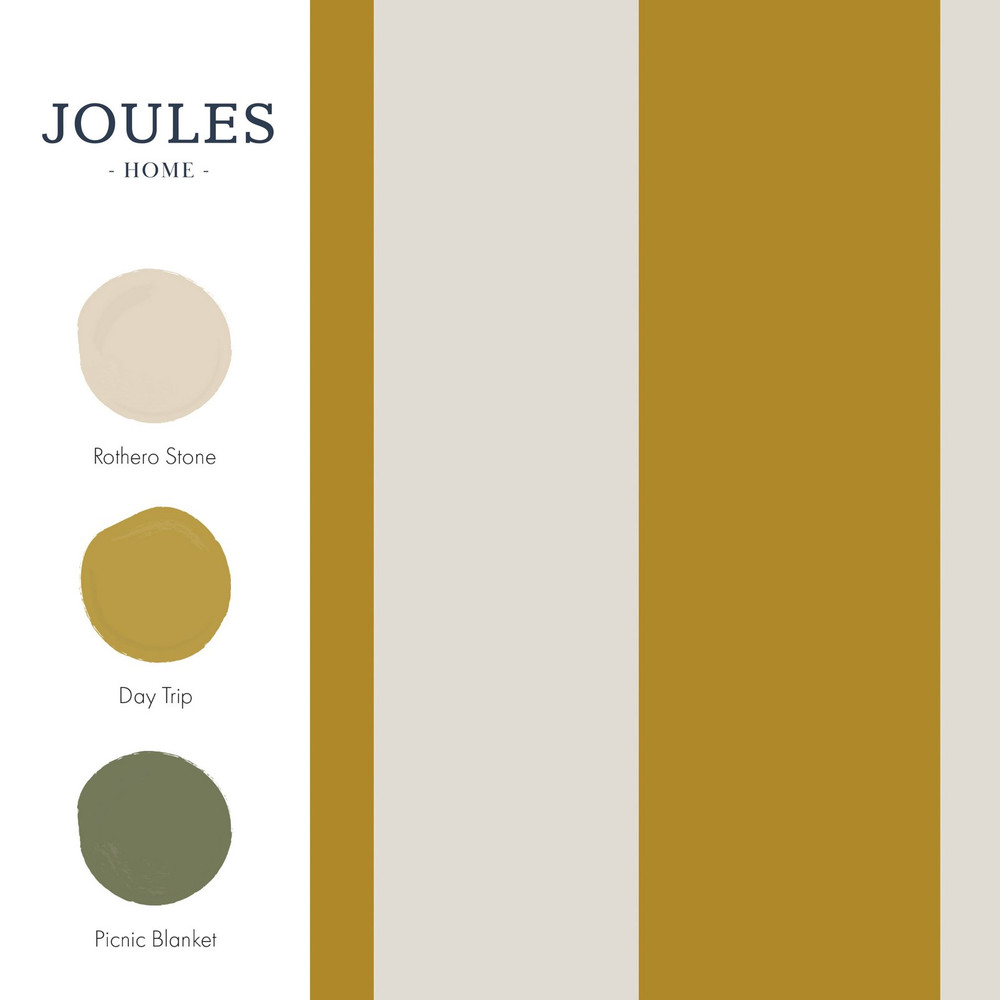 Joules Harborough Stripe Antique Gold Wallpaper