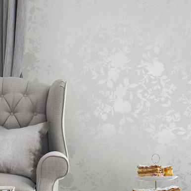 laura ashley westbourne silver wallpaper