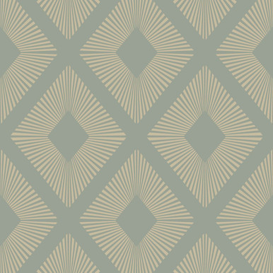 Next Deco Triangle Sage Wallpaper
