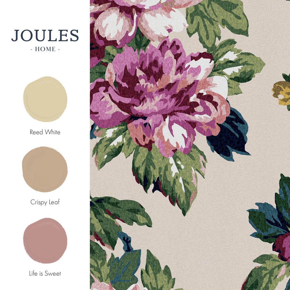 Joules Invite Floral Creme Wallpaper