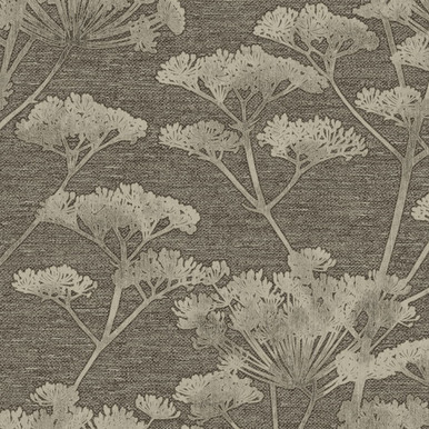 Serene Seedhead Taupe And Gold Wallpaper