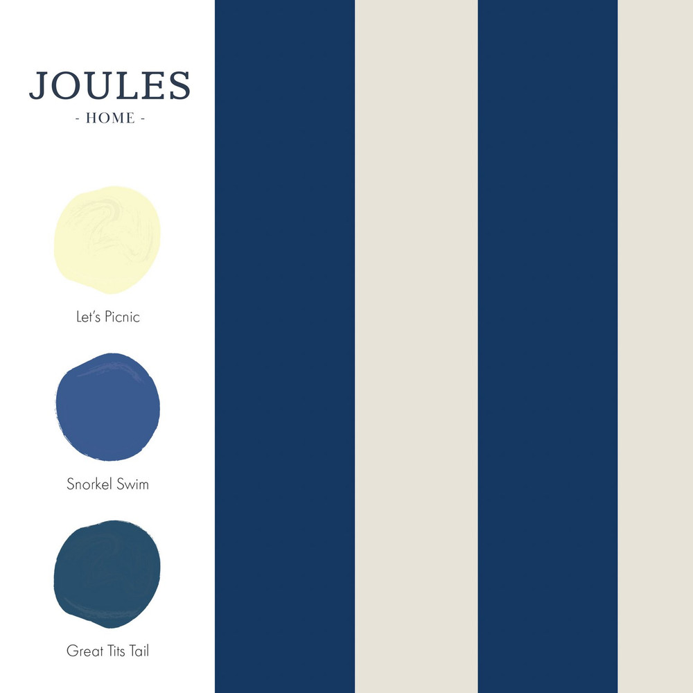 Joules Harborough Stripe Coast Blue Wallpaper