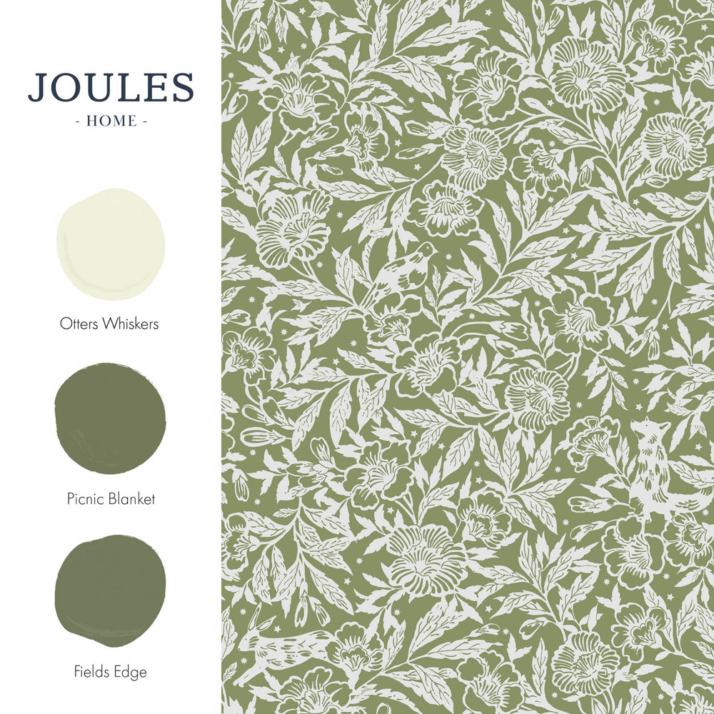 Joules Twilight Ditsy Green Wallpaper