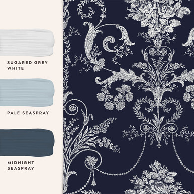 Laura Ashley Josette Midnight Wallpaper