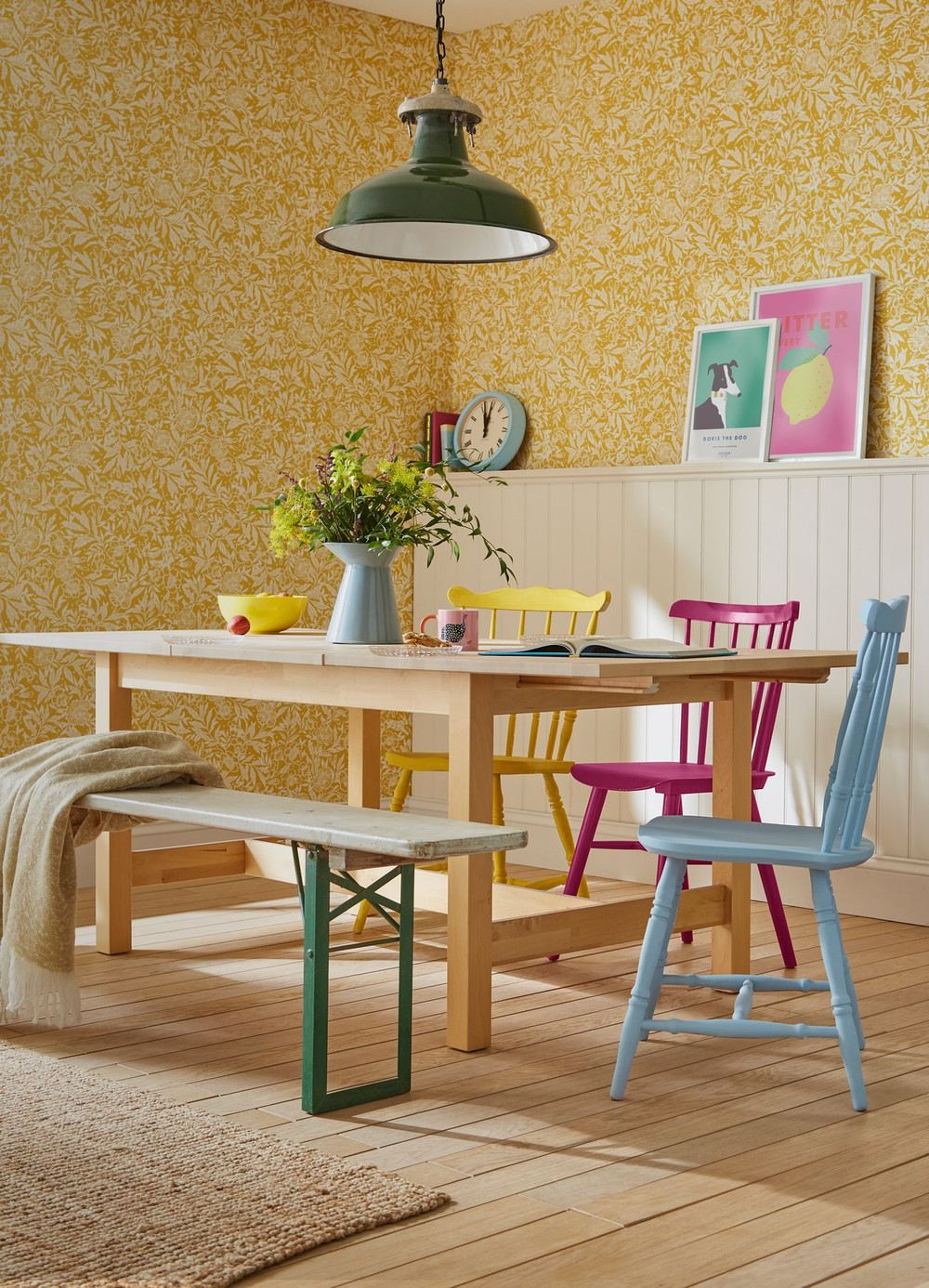 Joules Twilight Ditsy Antique Gold Wallpaper