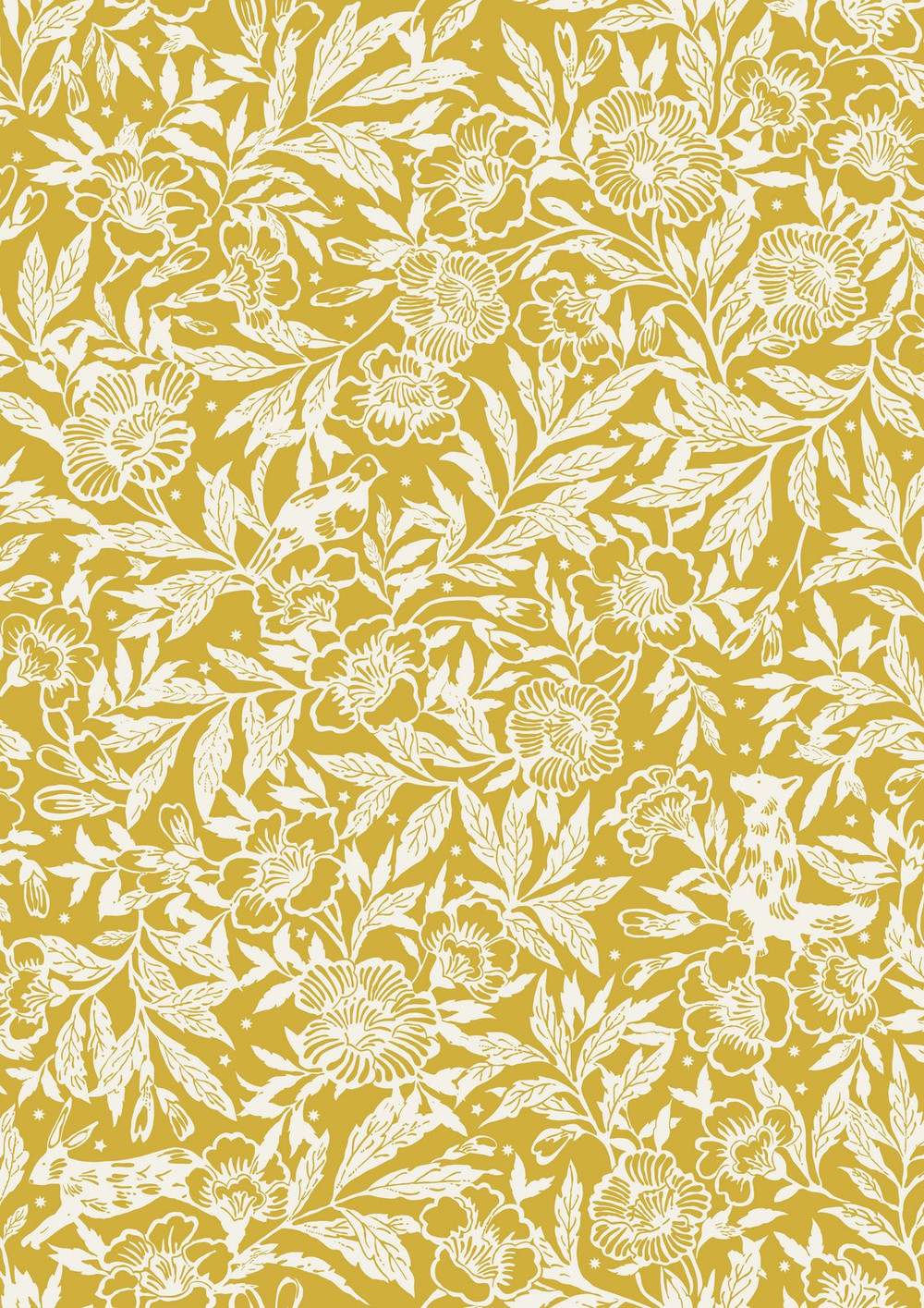 Joules Twilight Ditsy Antique Gold Wallpaper
