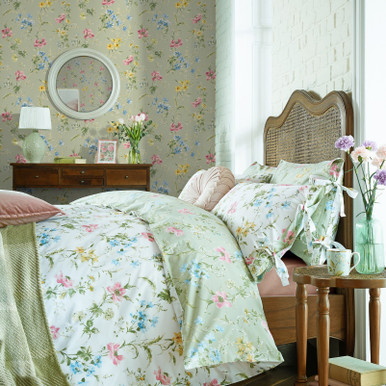 Laura Ashley Poppy Meadow Sage Green Wallpaper - 127405_ROOMSET_POPPY MEADOW SAGE GREEN_01.jpg