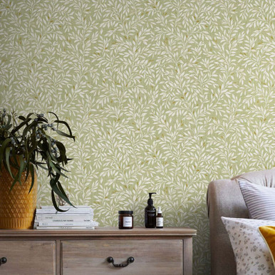 next ditsy leaf green wallpaper