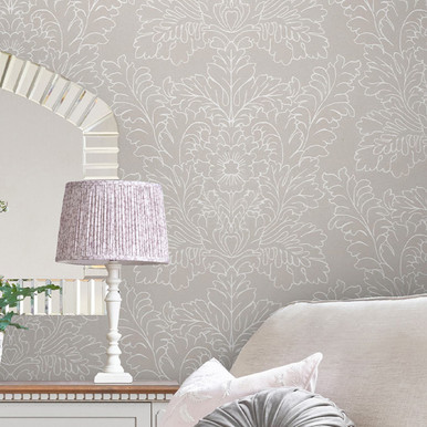 Laura Ashley Silchester Dove Grey Wallpaper