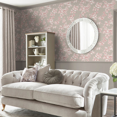 Laura Ashley Pollington Roses Dark Dove Grey Wallpaper - 127388_ROOMSET_POLLINGTON ROSES DARK DOVE GREY_01.jpg