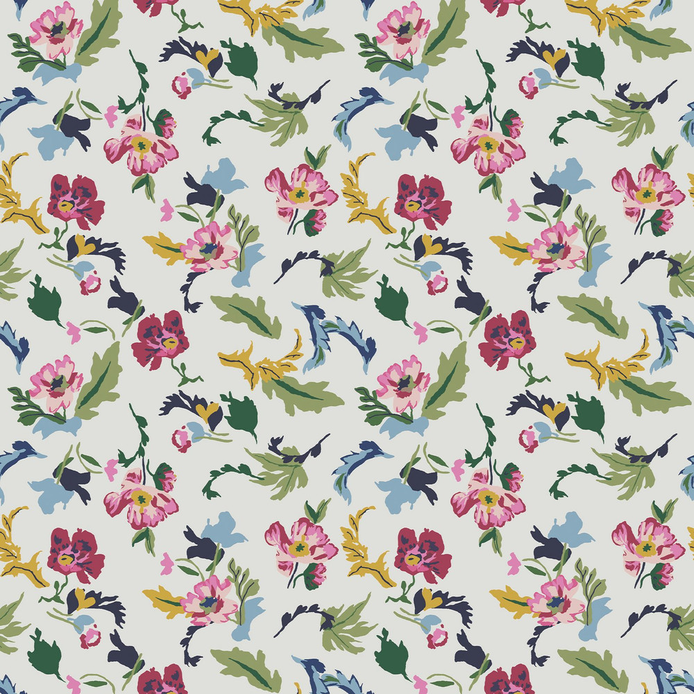 Joules Cambridge Painted Floral Creme Wallpaper