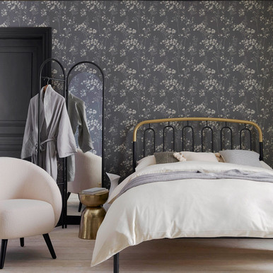 Next Leaf Navy Wallpaper