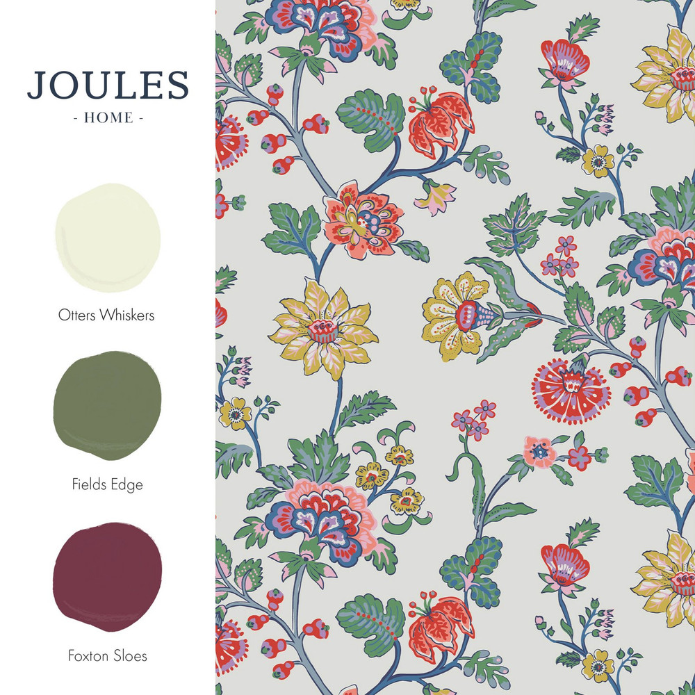 Joules Vine Cottage Floral Creme Wallpaper