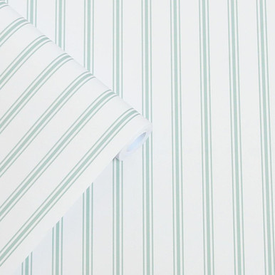 laura ashley farnworth stripe sage green wallpaper