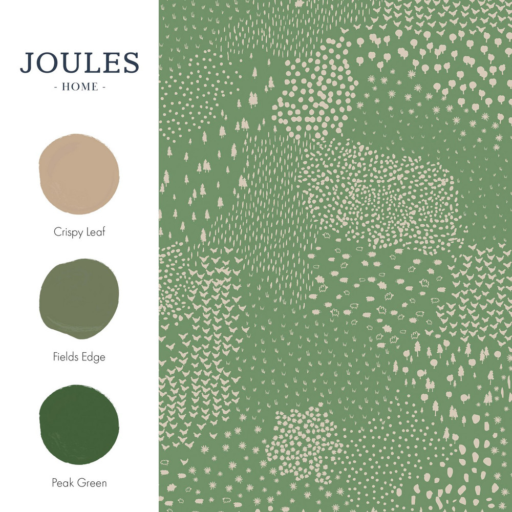 Joules Mono Farm Green Wallpaper