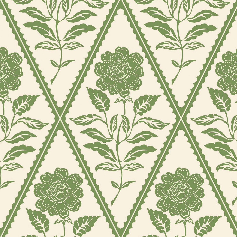 Joules Juliette Floral Cream & Green Wallpaper