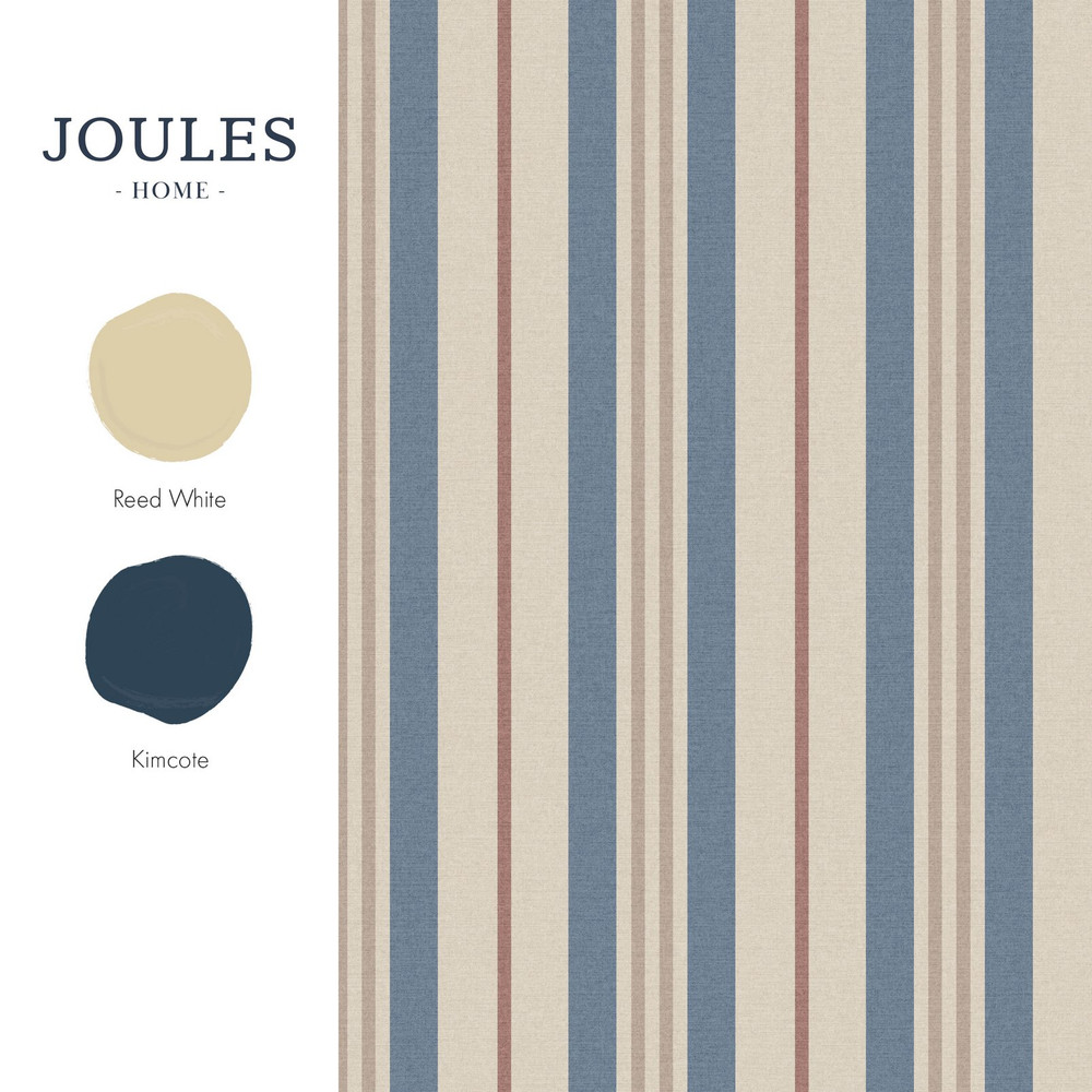 Joules Grove Stripe Pink & Blue Wallpaper