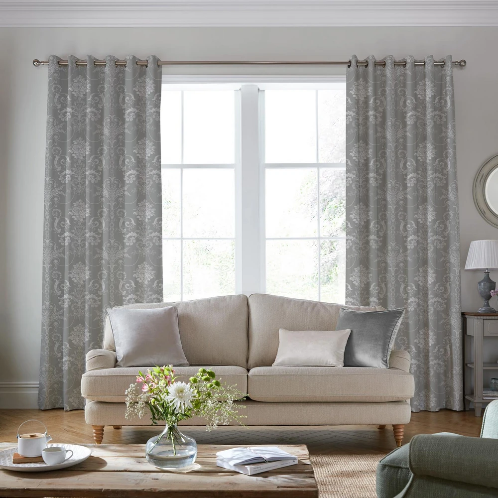 Josette Steel Curtains by Laura Ashley