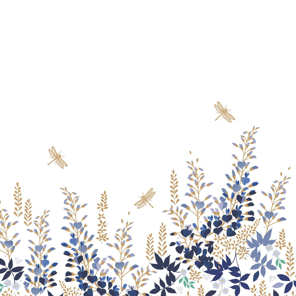 Wisteria White Roller Blind by Sara Miller
