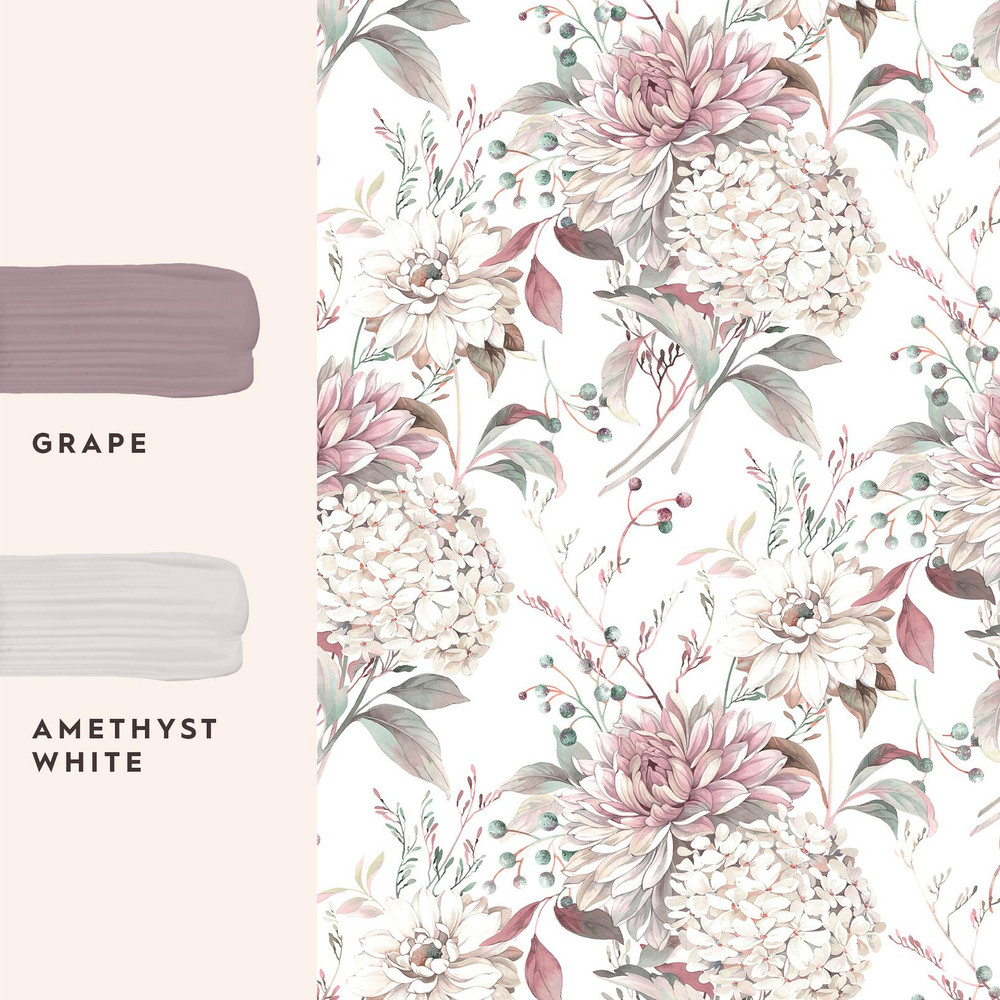 Laura Ashley Heatherwick Trail Grape Wallpaper