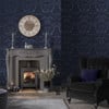 Gothic Damask Flock Cobalt Wallpaper Gothic Damask Flock Cobalt Wallpaper