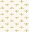 Joules Block Print Bee Antique Gold Wallpaper Joules Block Print Bee Antique Gold Wallpaper