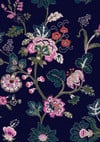 Joules Vine Cottage Floral Royal Navy Wallpaper Joules Vine Cottage Floral Royal Navy Wallpaper